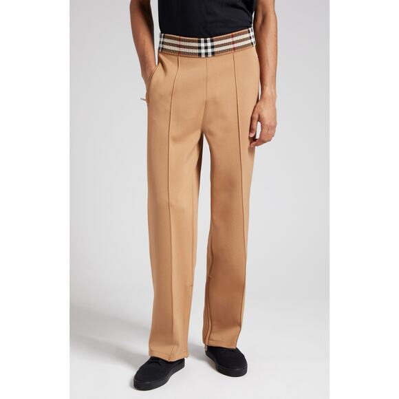 $1,550 NWT Burberry Dellow Check Waist Knit Pants - Picture 1 of 14
